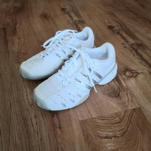 adidas Shoes - Adidas Baricade white sneakers